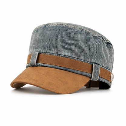 Boina Masculina Vintage Washed Flat