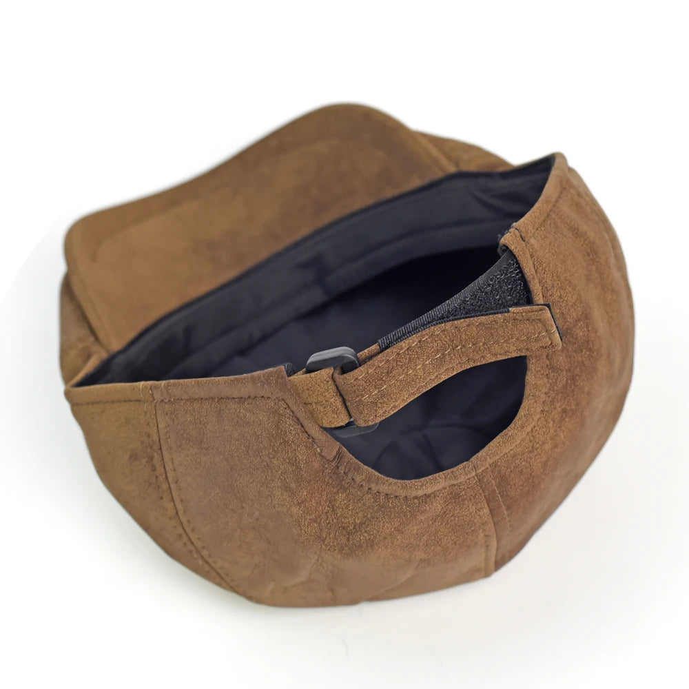 Boina Masculina Vintage em Couro Ecológico Zeus
