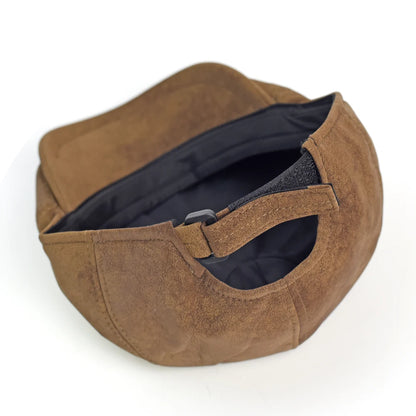 Boina Masculina Vintage em Couro Ecológico Zeus