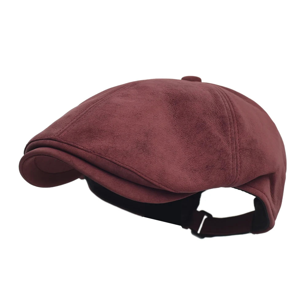 Boina Masculina Vintage em Couro Ecológico Zeus