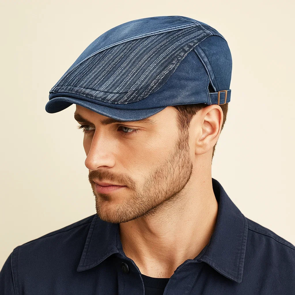 Boina Masculina Washed Jeans