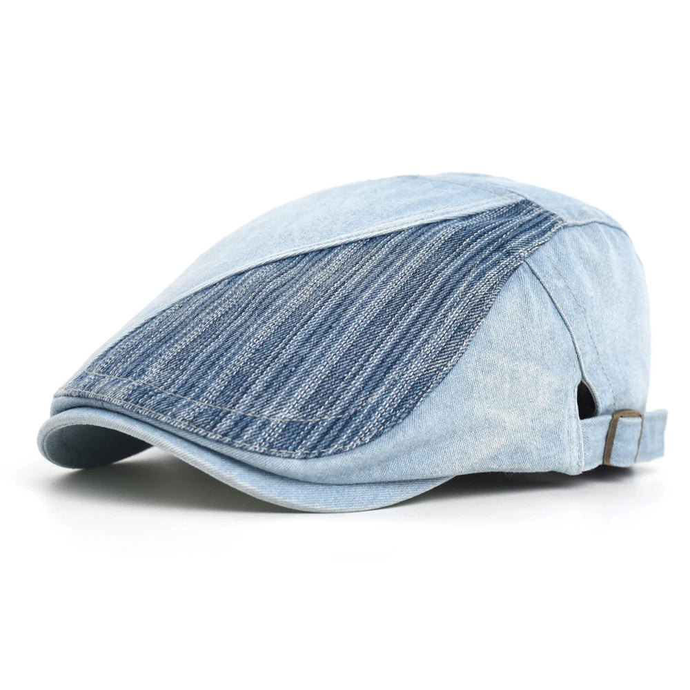 Boina Masculina Washed Jeans