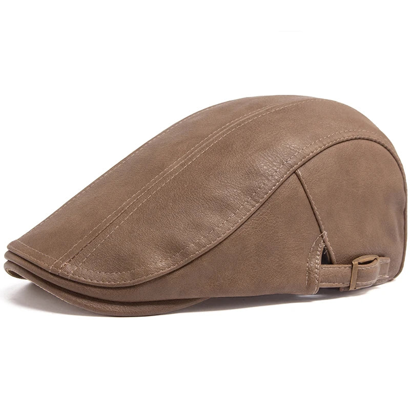 Boina Masculina em Couro Ecológico Warm