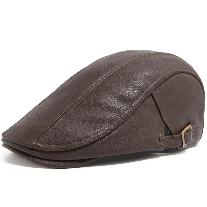 Boina Masculina em Couro Ecológico Warm