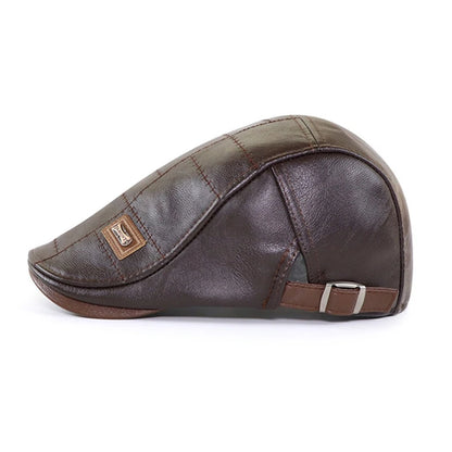 Boina Masculina em Couro Retrô