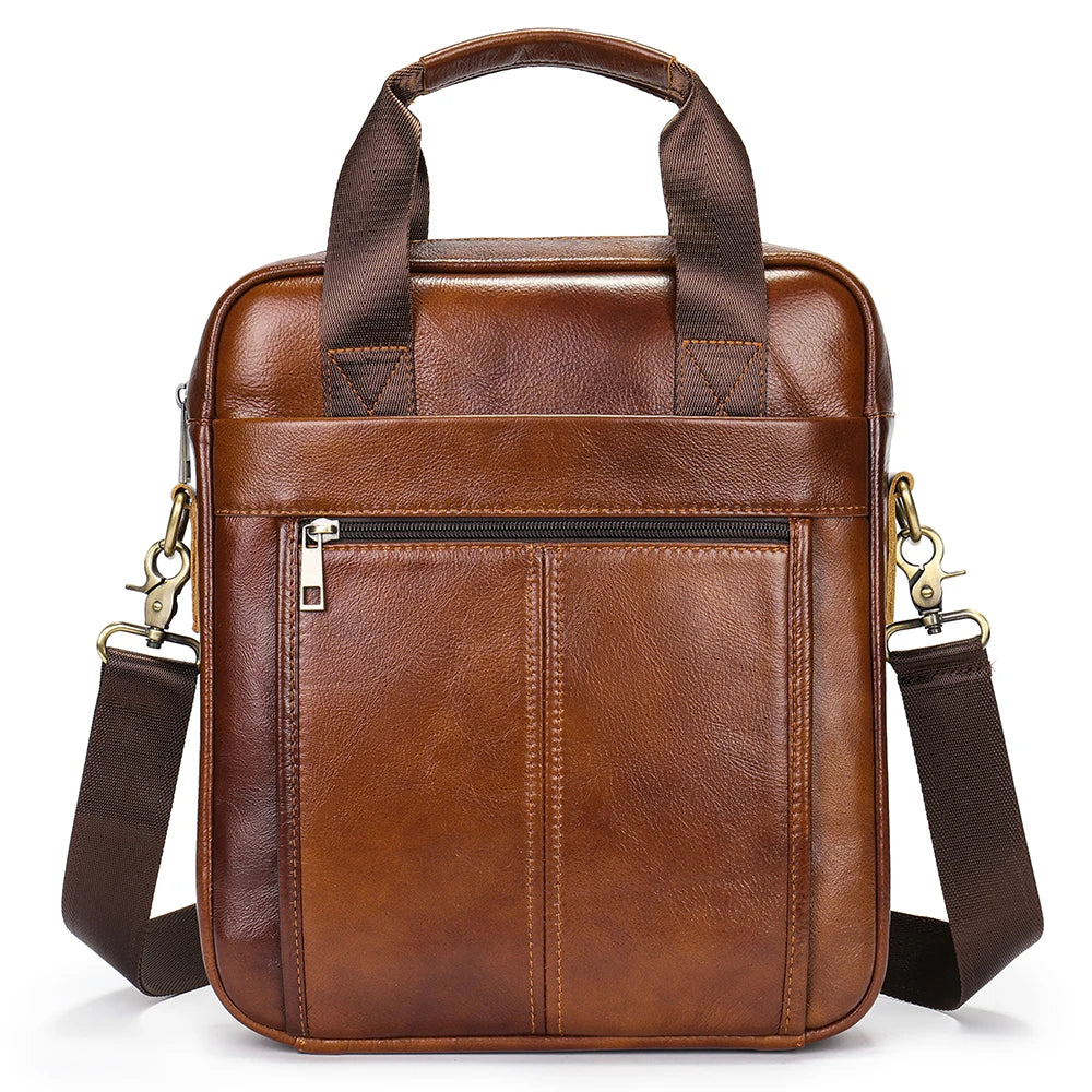 Bolsa Masculina Transversal Laptop em Couro Legítimo Business