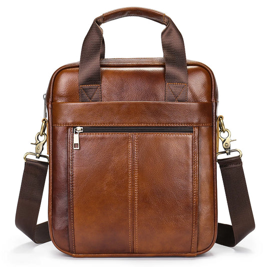 Bolsa Masculina Transversal Laptop em Couro Legítimo Business
