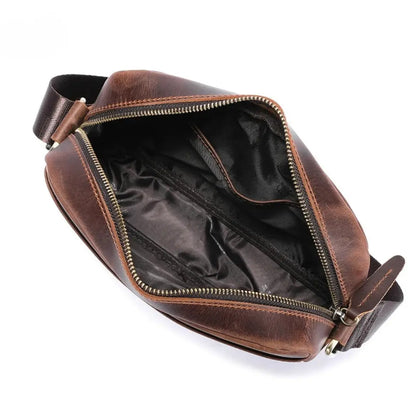 Bolsa Masculina de Ombro em Couro Legítimo Bullcaptain Otto