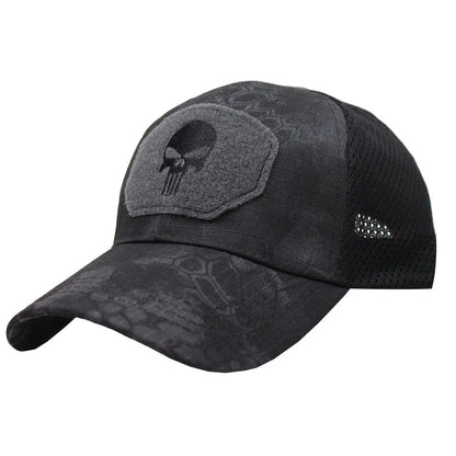 Boné Masculino Aba Curva Camo Skull