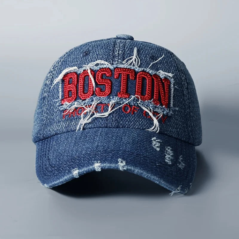 Boné Masculino Aba Curva Destroyed Boston