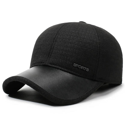 Boné Masculino Aba Curva Inverno com Protetor de Orelha Warm