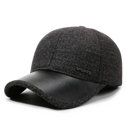 Boné Masculino Aba Curva Inverno com Protetor de Orelha Warm