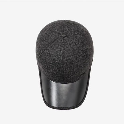 Boné Masculino Aba Curva Inverno com Protetor de Orelha Warm