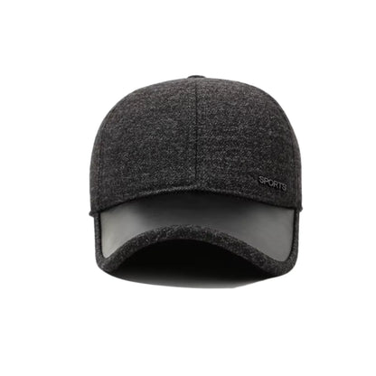 Boné Masculino Aba Curva Inverno com Protetor de Orelha Warm
