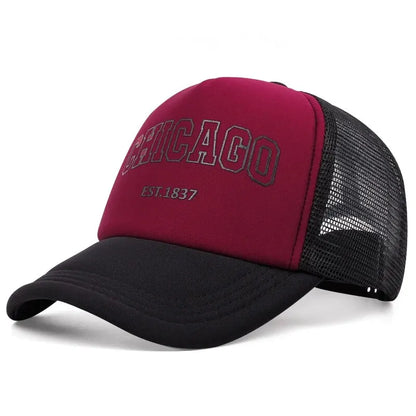 Boné Masculino Aba Curva Mesh Chicago