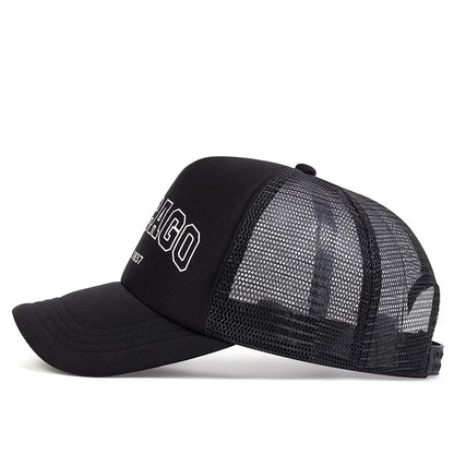 Boné Masculino Aba Curva Mesh Chicag