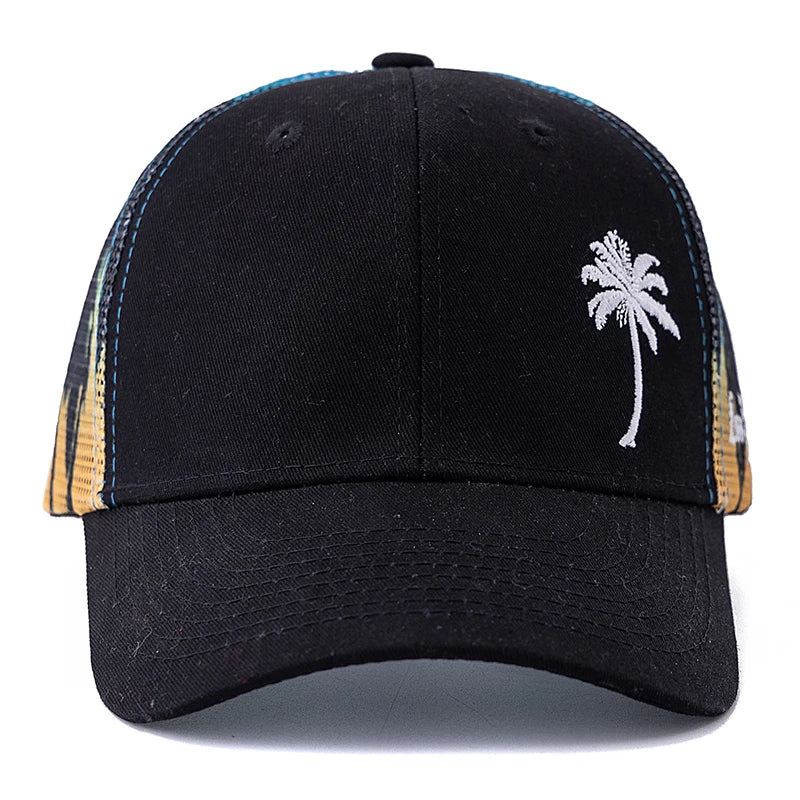 Boné Masculino Aba Curva Mesh Coconut