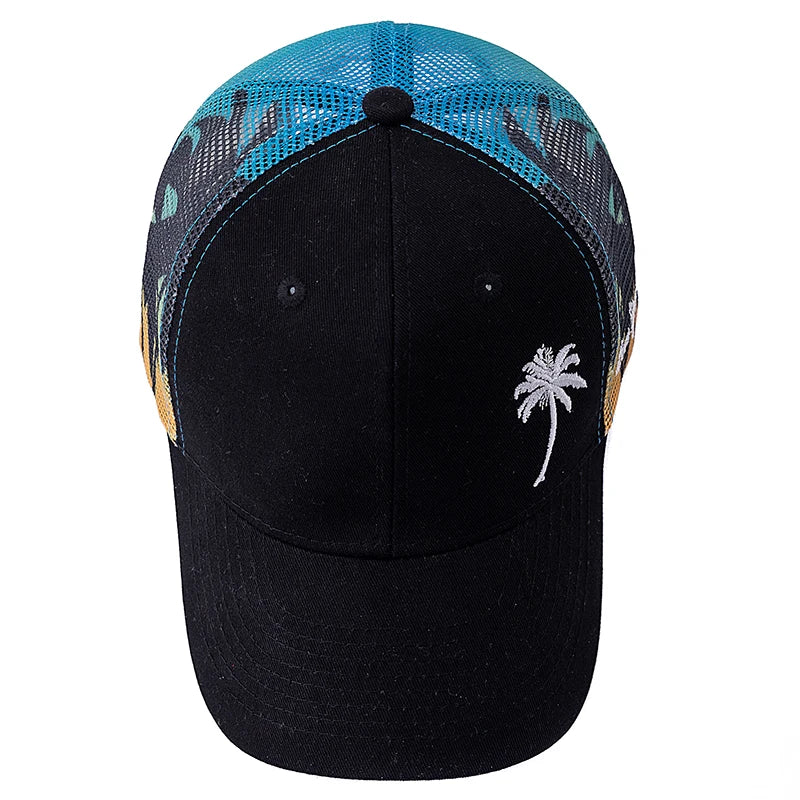 Boné Masculino Aba Curva Mesh Coconut