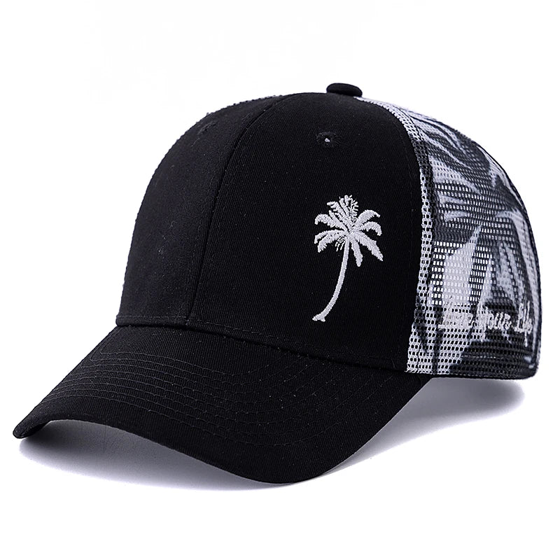 Boné Masculino Aba Curva Mesh Coconut