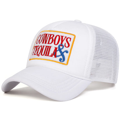 Boné Masculino Aba Curva Mesh Cowboys Tequila