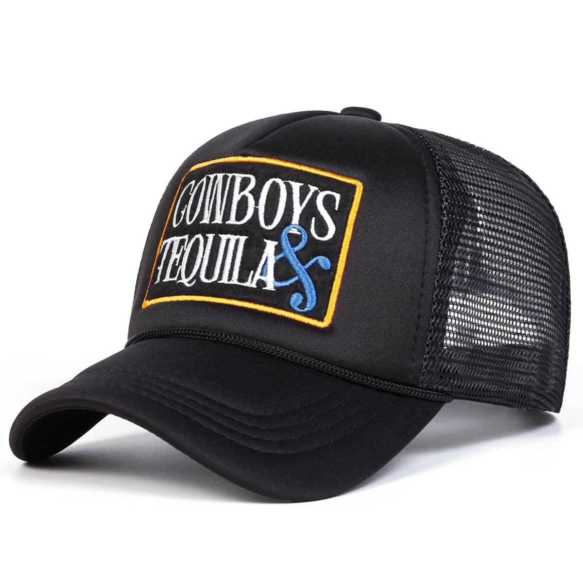 Boné Masculino Aba Curva Mesh Cowboys Tequila