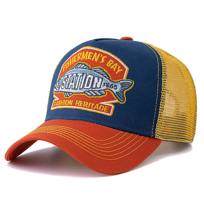 Boné Masculino Aba Curva Mesh Fisherman's Bay