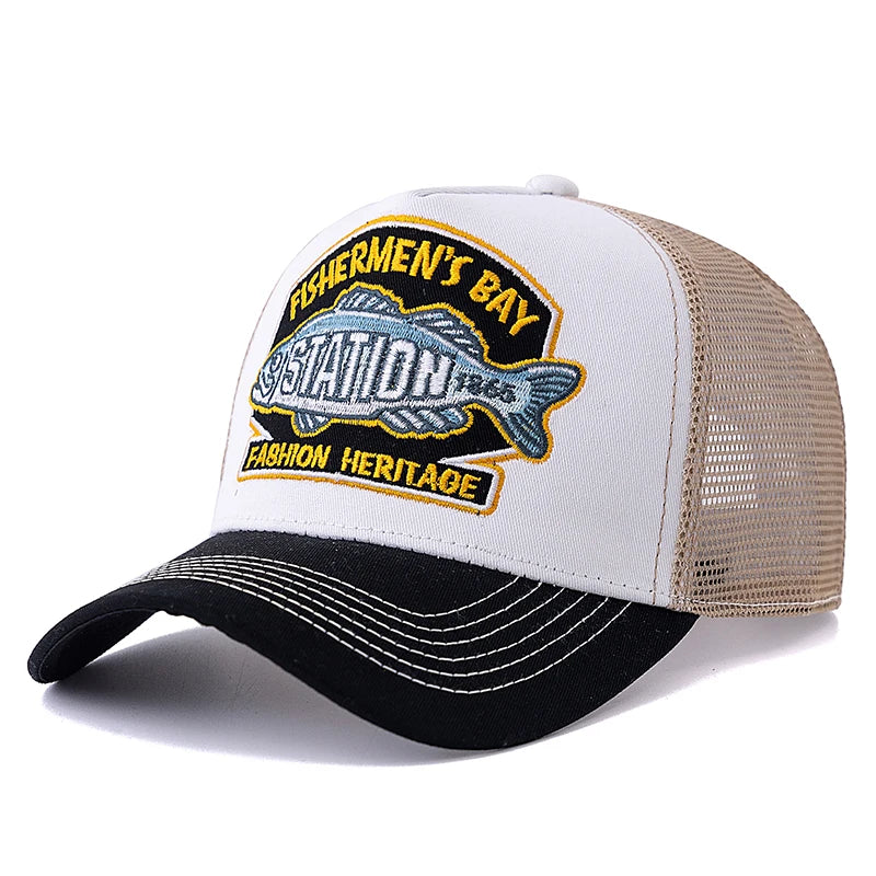 Boné Masculino Aba Curva Mesh Fisherman's Bay