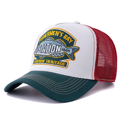 Boné Masculino Aba Curva Mesh Fisherman's Bay