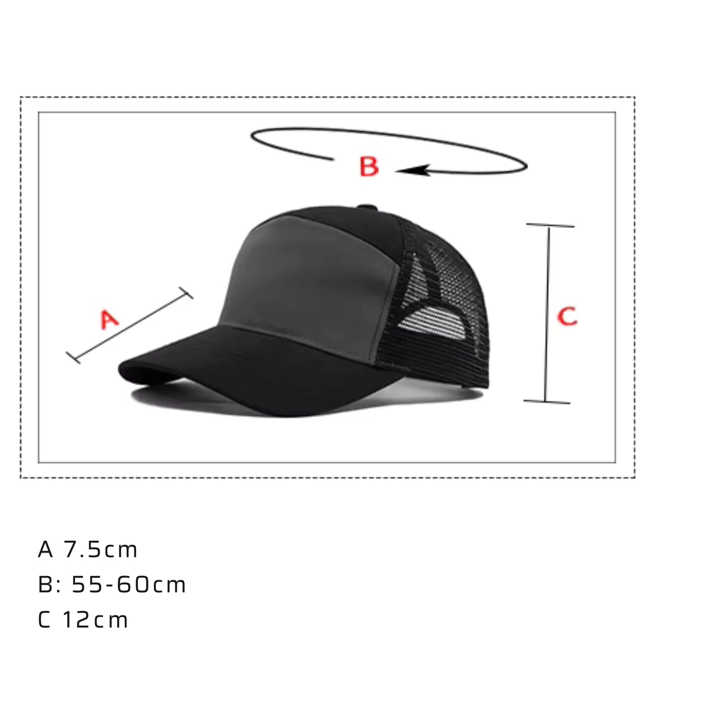 Boné Masculino Aba Curva Mesh Panel