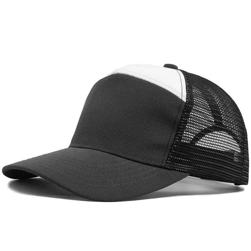 Boné Masculino Aba Curva Mesh Panel