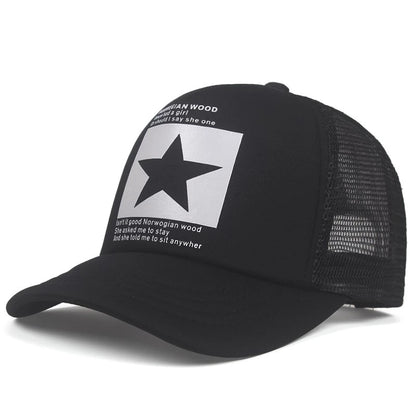 Boné Masculino Aba Curva Mesh Pointed Star