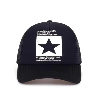 Boné Masculino Aba Curva Mesh Pointed Star