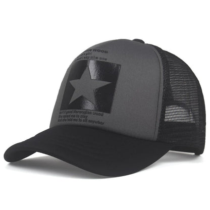 Boné Masculino Aba Curva Mesh Pointed Star
