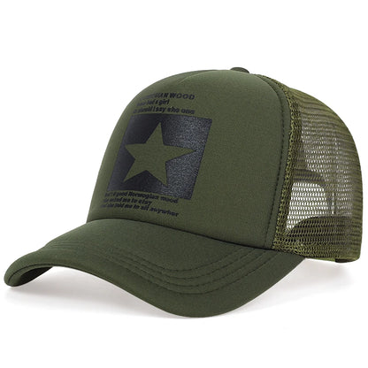 Boné Masculino Aba Curva Mesh Pointed Star