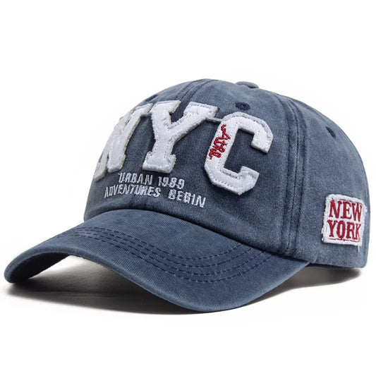 Boné Masculino Aba Curva NYC Bordado