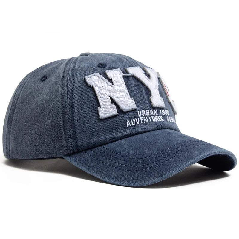 Boné Masculino Aba Curva NYC Bordado