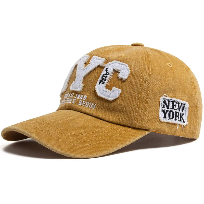 Boné Masculino Aba Curva NYC Bordado