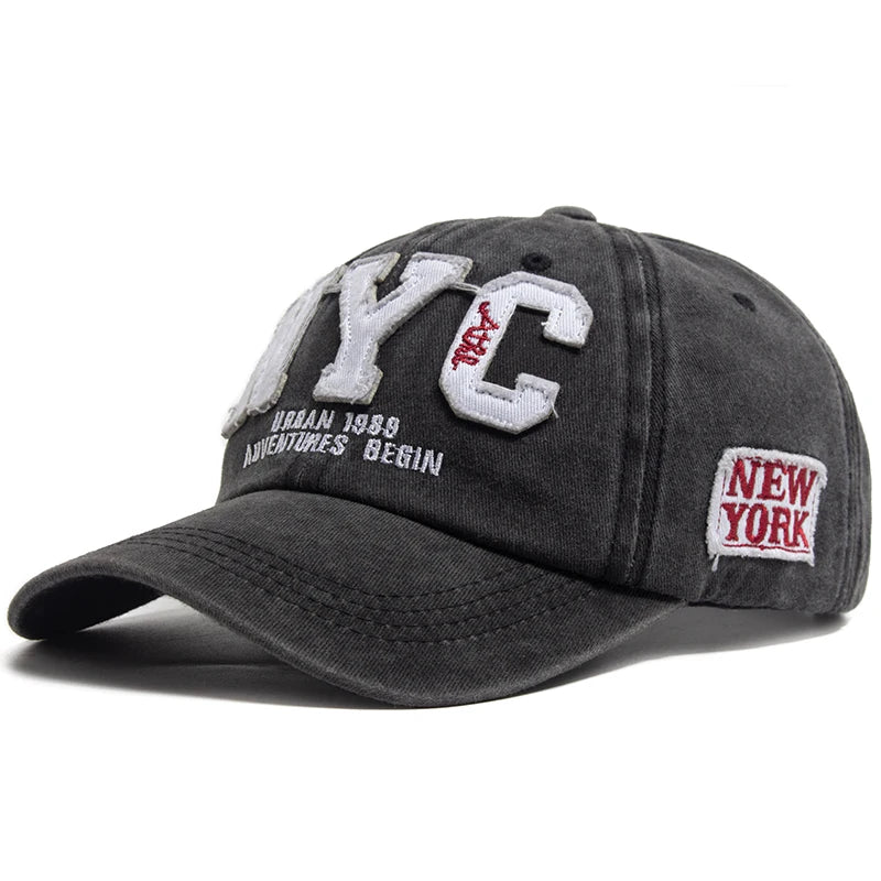 Boné Masculino Aba Curva NYC Bordado
