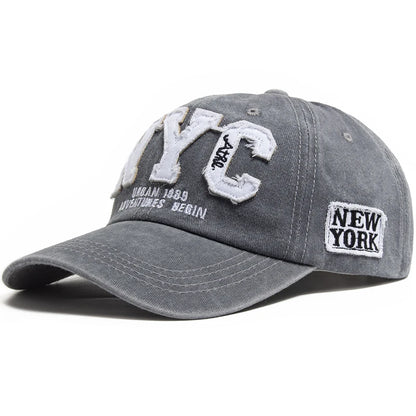 Boné Masculino Aba Curva NYC Bordado