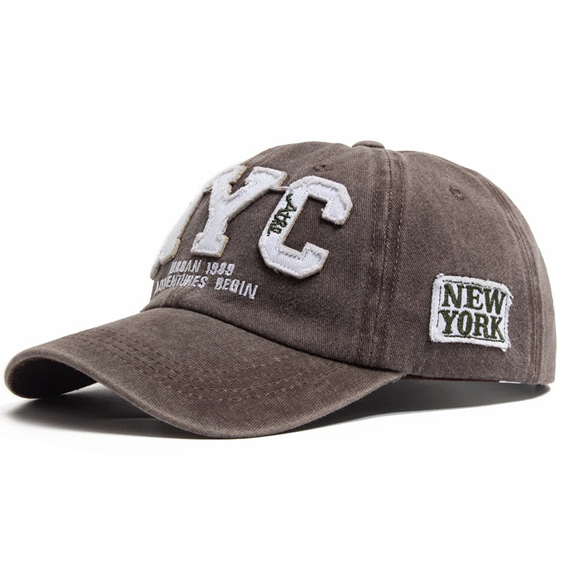 Boné Masculino Aba Curva NYC Bordado