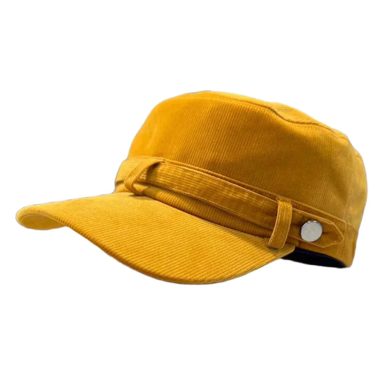 Boné Masculino Aba Curva Retrô em Cotelê