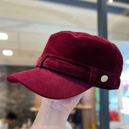 Boné Masculino Aba Curva Retrô em Cotelê