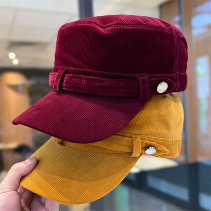 Boné Masculino Aba Curva Retrô em Cotelê