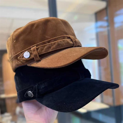 Boné Masculino Aba Curva Retrô em Cotelê