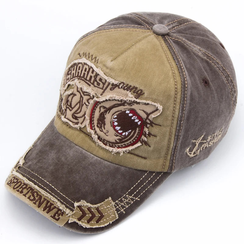 Boné Masculino Aba Curva Shark