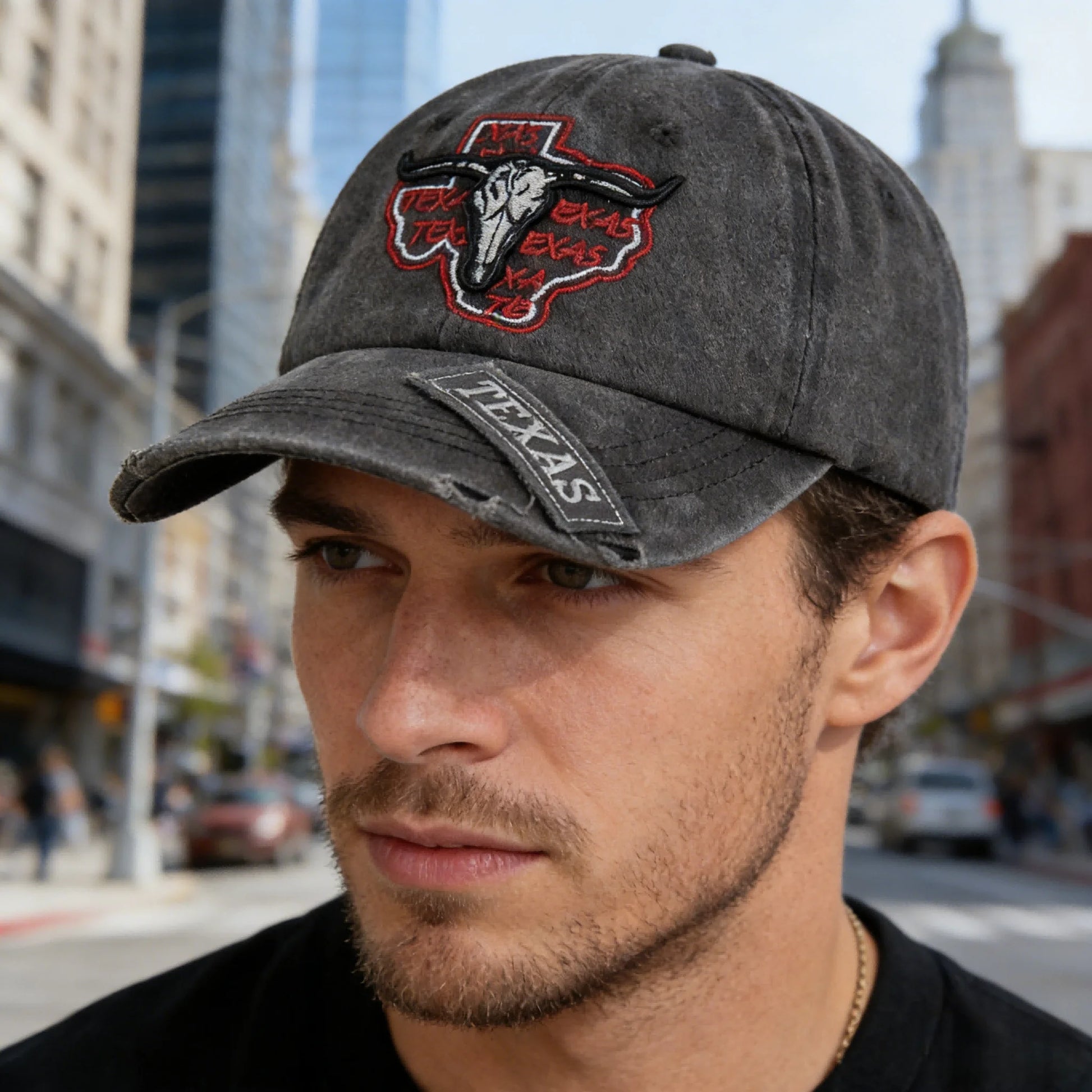 Boné Masculino Aba Curva Texas Bull