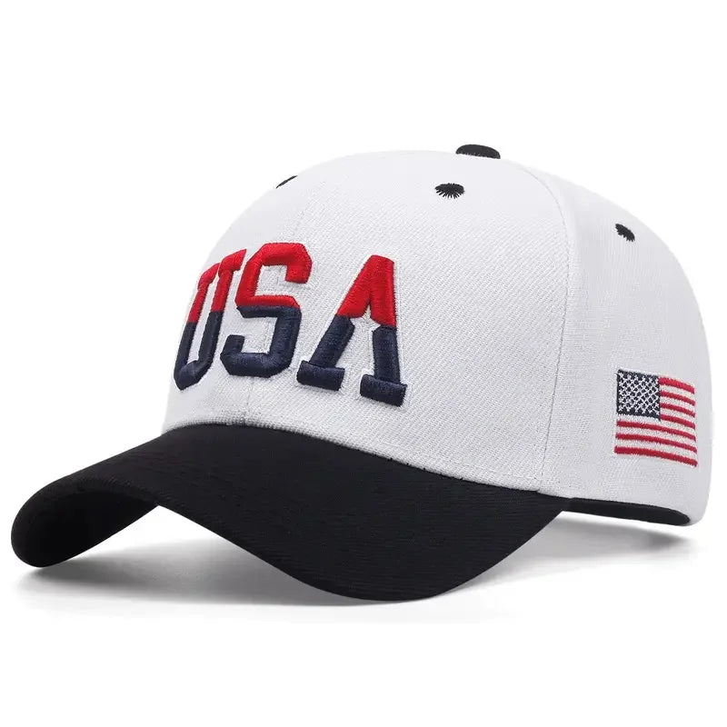 Boné Masculino Aba Curva USA Flag