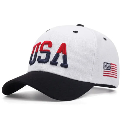 Boné Masculino Aba Curva USA Flag