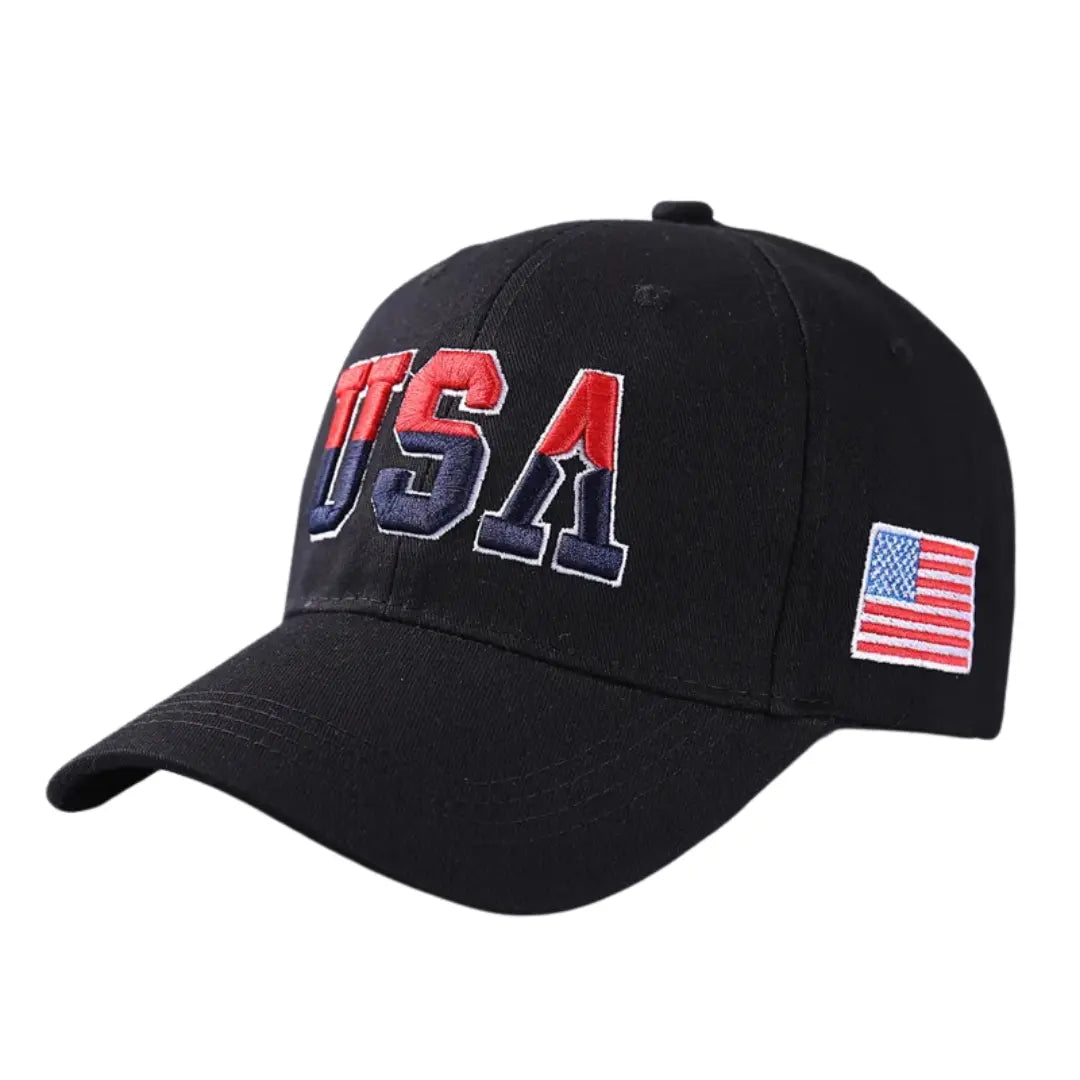 Boné Masculino Aba Curva USA Flag