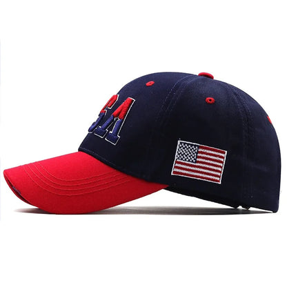 Boné Masculino Aba Curva USA Flag